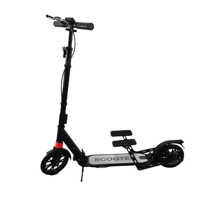 Double Foot Non Electric Scooter black