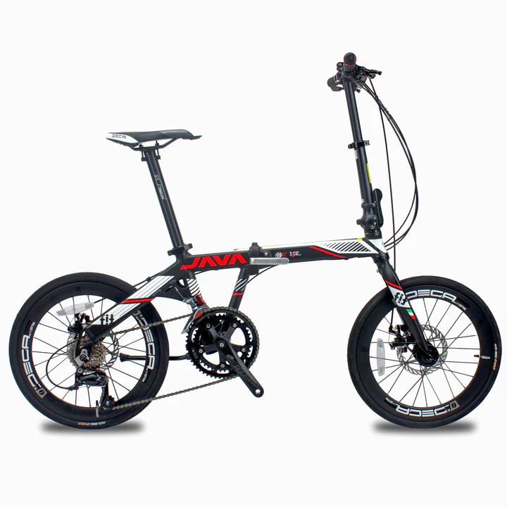 JAVA Fit 18S 20 inch Folding Bike white – black