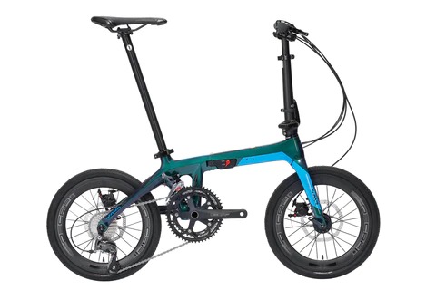 JAVA J-Air X1 Carbon Folding Bike 16 Inch Green chameleon