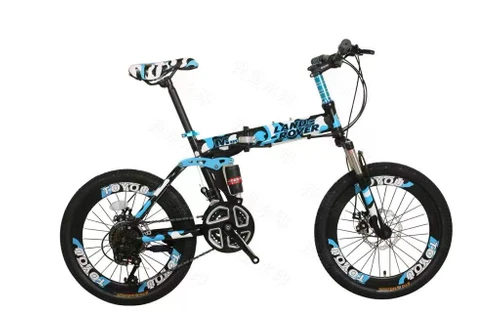 Land Rover Army Edition Foldable Bike 20inch 21 Speed Blue