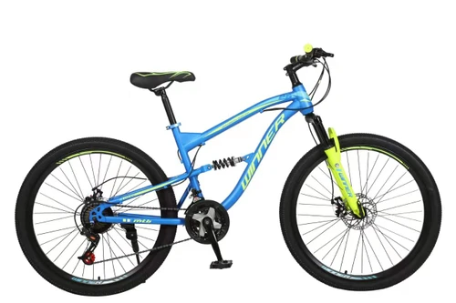 Mountain Bike with Disc Brake 24 26inch 21 Speed BLUE