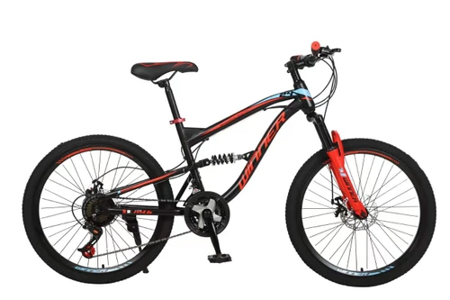 Mountain Bike with Disc Brake 24 26inch 21 speed black red