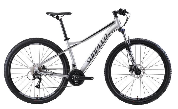 Sunpeed One 27.5 29 inch Mountain Bike 27 speed silver black