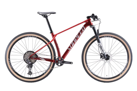 Sunpeed Rock Carbon Mountain Bike red