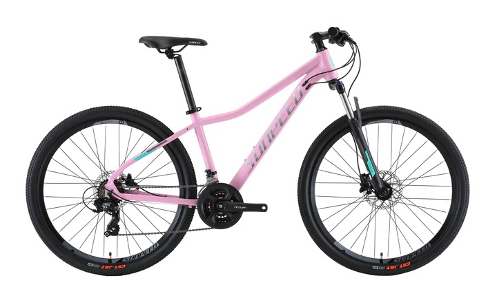 Sunpeed Stella 27.5 inch Mountain Bike Cross Country Cycles 24 speed pink