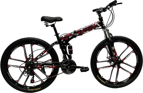 VLRA BIKE 26 inch Land Rover 24 Speed Mountain Bike Folding Bike RED