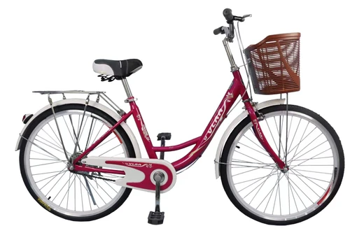 VLRA BIKE – Retro city bike with basket ladies bike red