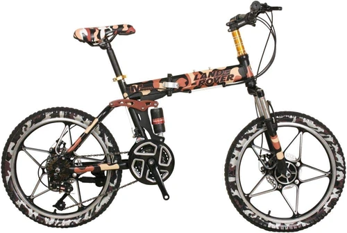 land rover Army Edition Foldable Bike 20inch 6 Spokes Integrated Wheel 21 speed orange